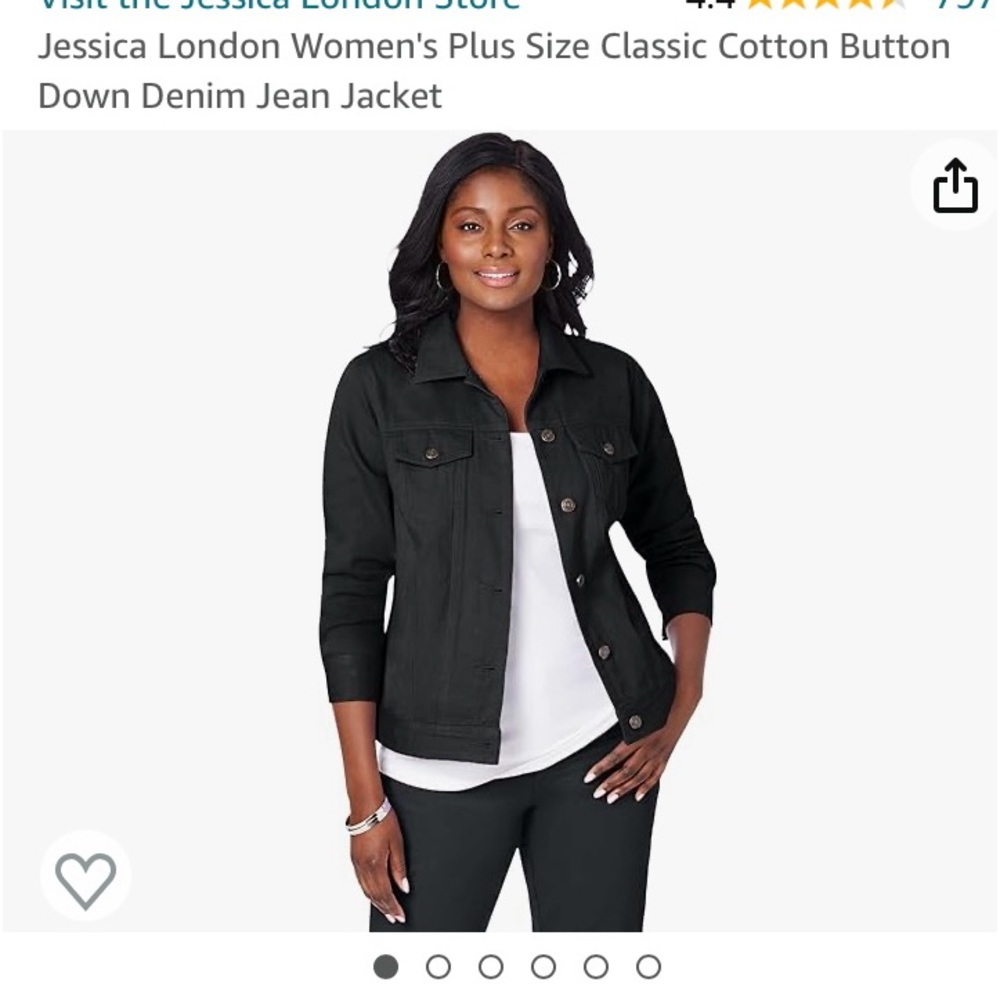 Jessica London 2x black denim jacket